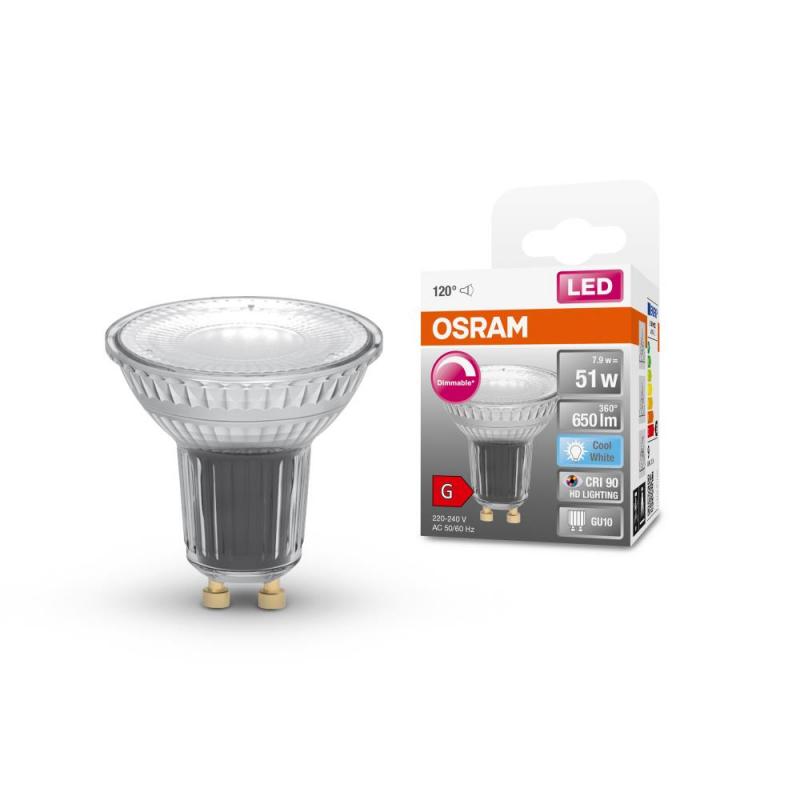 OSRAM Superstar LED GU10 Strahler PAR16 dimmbar 120° 7,9W Ersatz für 51W neutralweiß